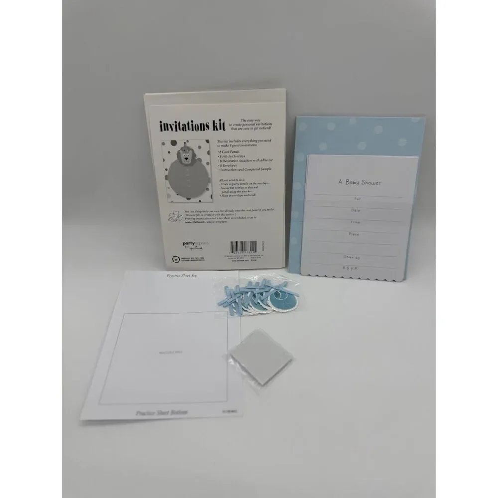 Baby Shower Invitation Kit makes 8 Invitation